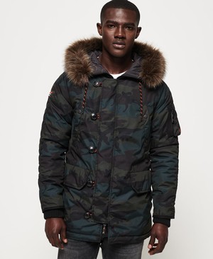 Superdry Parka Férfi Kabát Camo | JCPWO8321